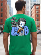Greylongg Round Neck Joker Design Printed T-Shirt.