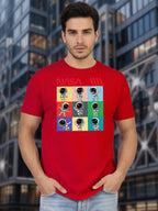Greylongg Round Neck Nasa Design Printed T-Shirt.