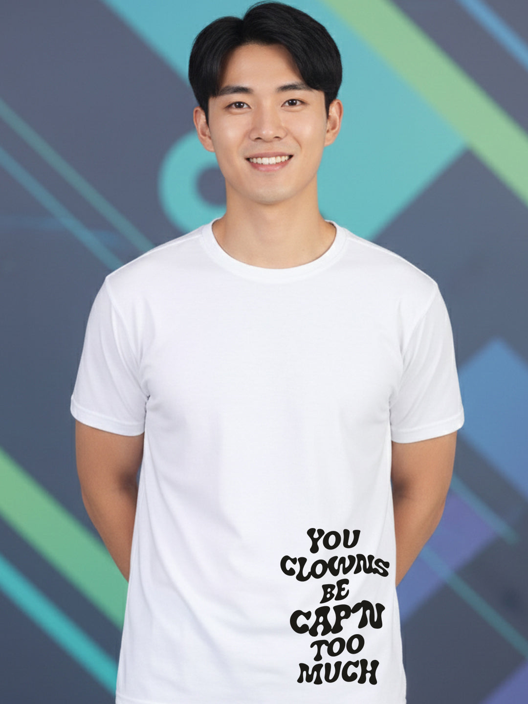 Greylongg Round Neck Joker Design Printed T-Shirt.