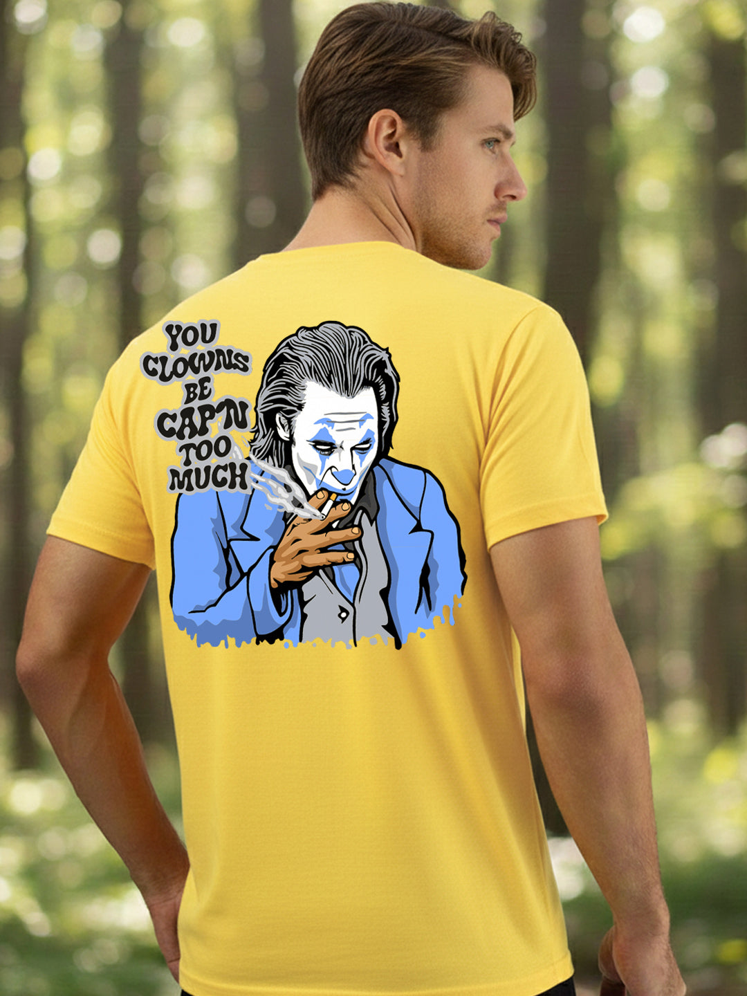 Greylongg Round Neck Joker Design Printed T-Shirt.