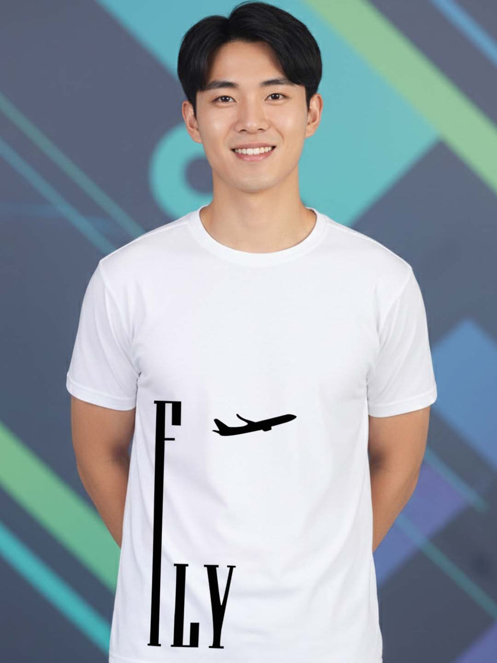 Greylongg Round Neck Fly Design Printed T-Shirt.