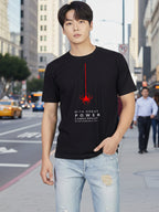 Greylongg Round Spider Design Printed T-Shirt.