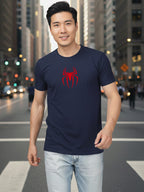 Greylongg Round Iconic Spider Design Printed T-Shirt.