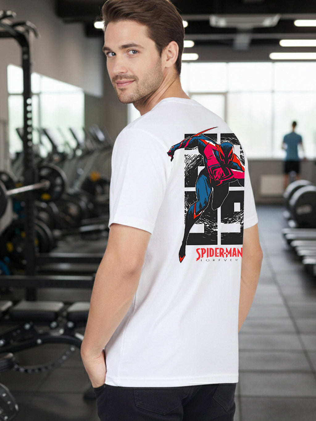 Greylongg Round Spider Man Design Printed T-Shirt.