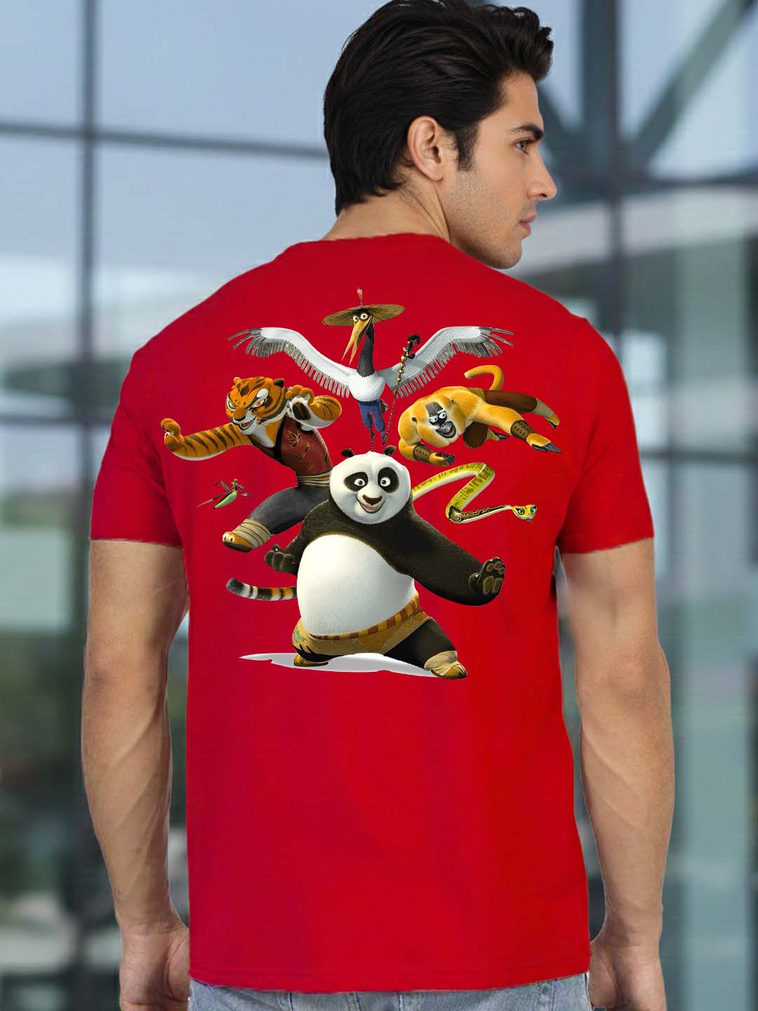 Buddha Jeans Round Neck Panda Design Printed T-shirts