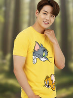 Buddha Jeans Round Neck Tom &  Jerry Design Printed T-shirts