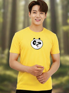 Buddha Jeans Round Neck Panda Design Printed T-shirts