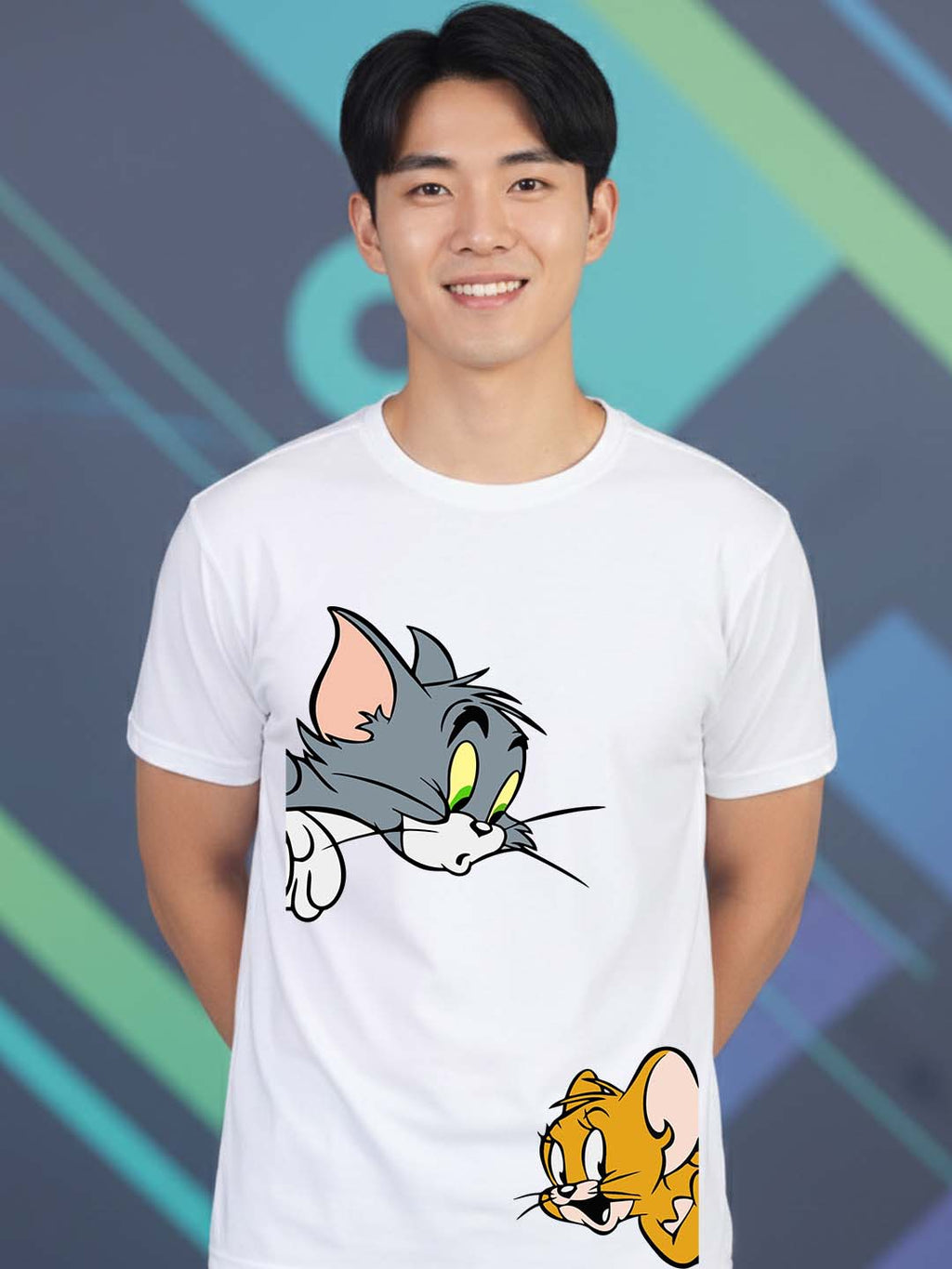 Buddha Jeans Round Neck Tom &  Jerry Design Printed T-shirts