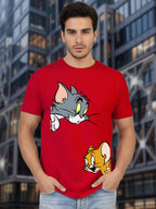 Buddha Jeans Round Neck Tom &  Jerry Design Printed T-shirts