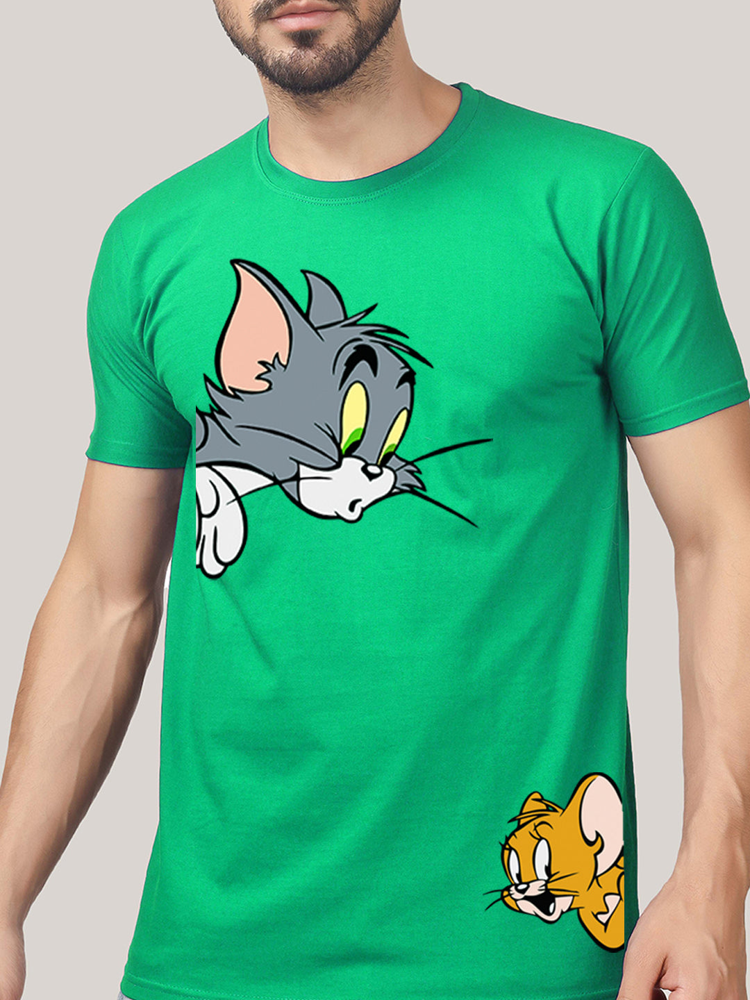 Buddha Jeans Round Neck Tom &  Jerry Design Printed T-shirts