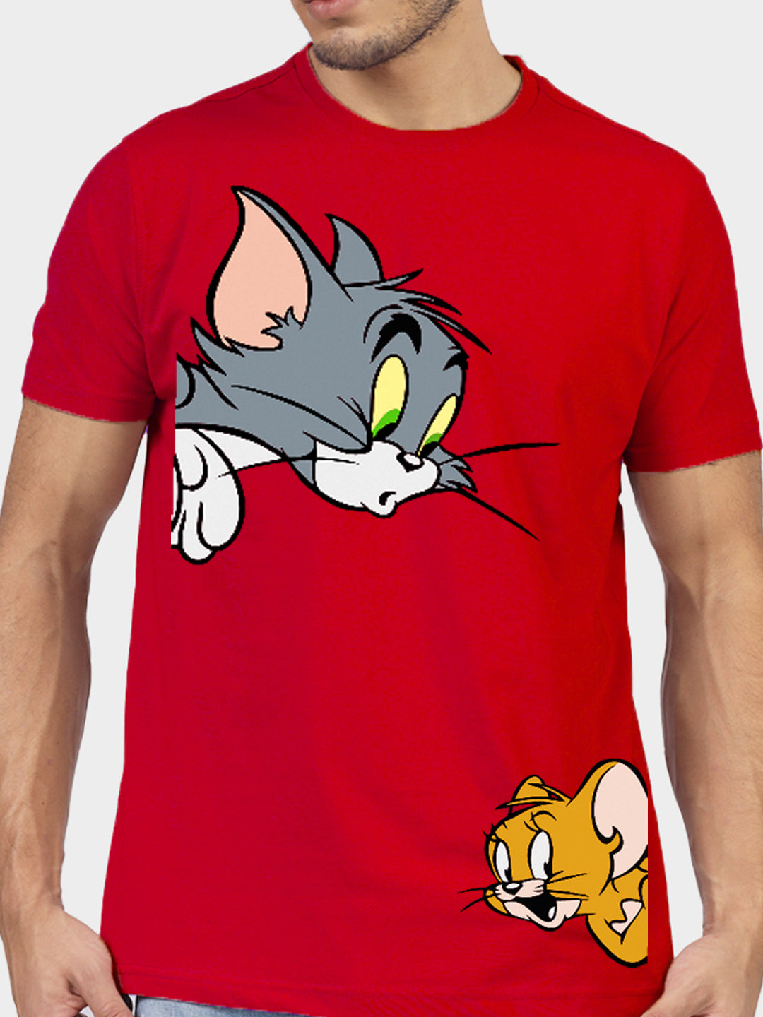 Buddha Jeans Round Neck Tom &  Jerry Design Printed T-shirts