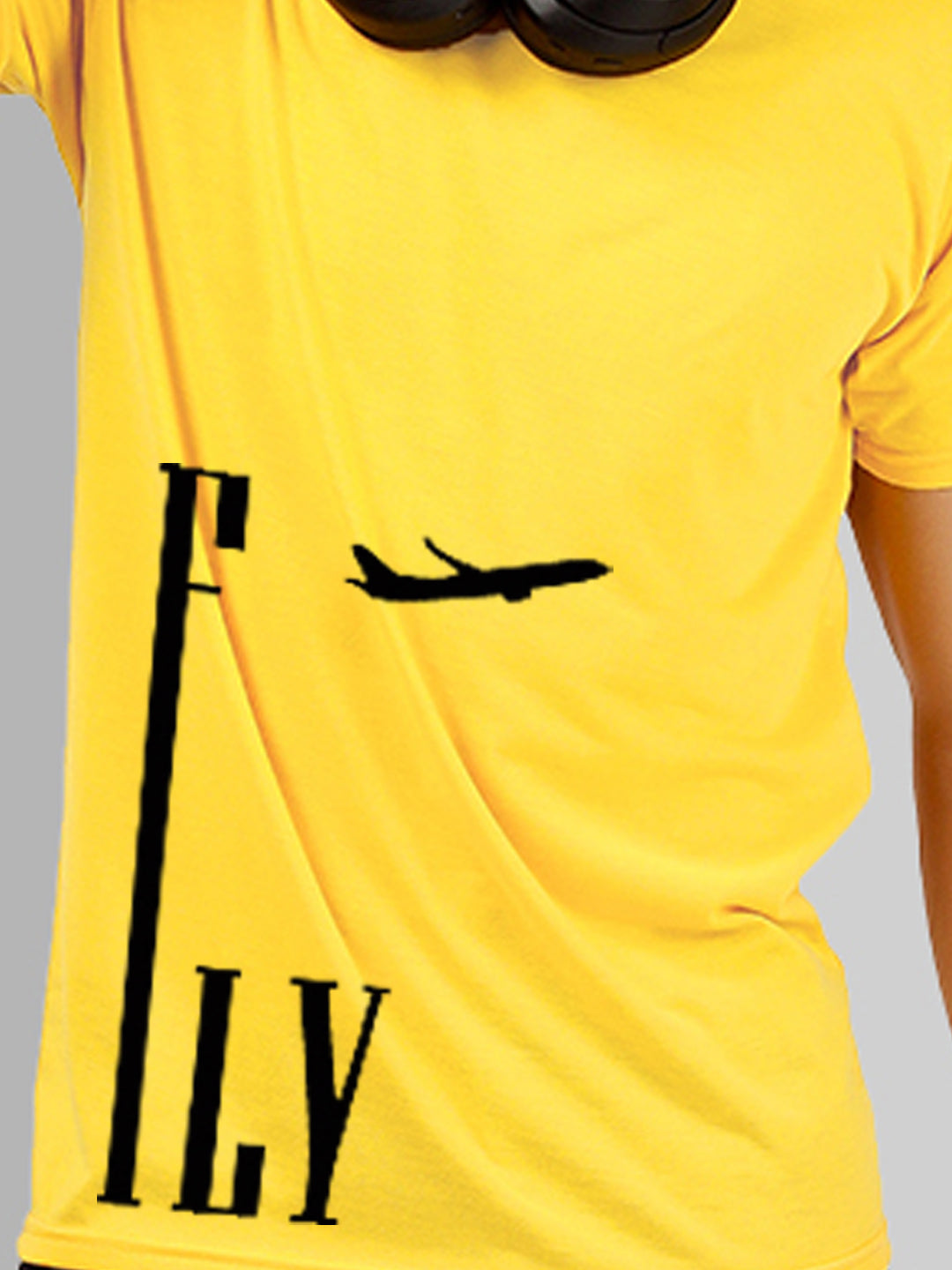 Buddha Jeans Round Neck Fly Design Printed T-shirts
