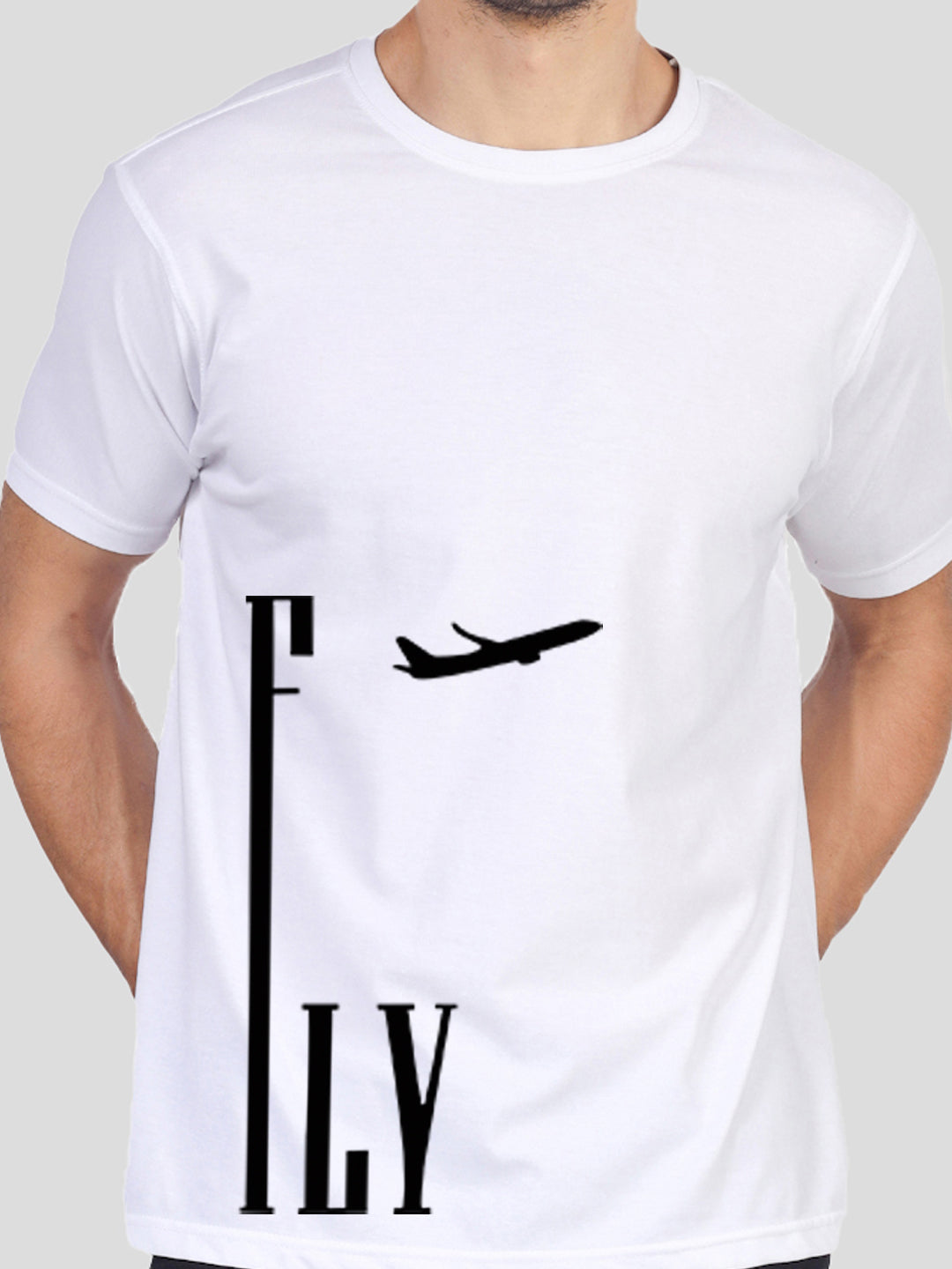 Buddha Jeans Round Neck Fly Design Printed T-shirts