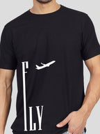 Buddha Jeans Round Neck Fly Design Printed T-shirts