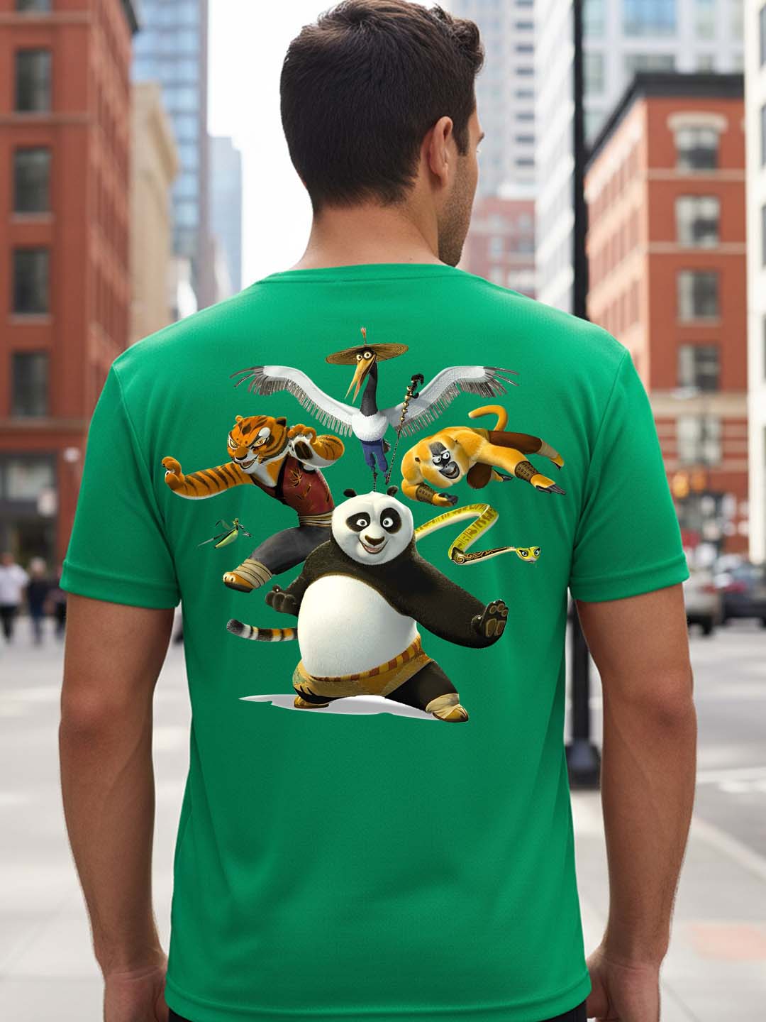 Buddha Jeans Round Neck Panda Design Printed T-shirts