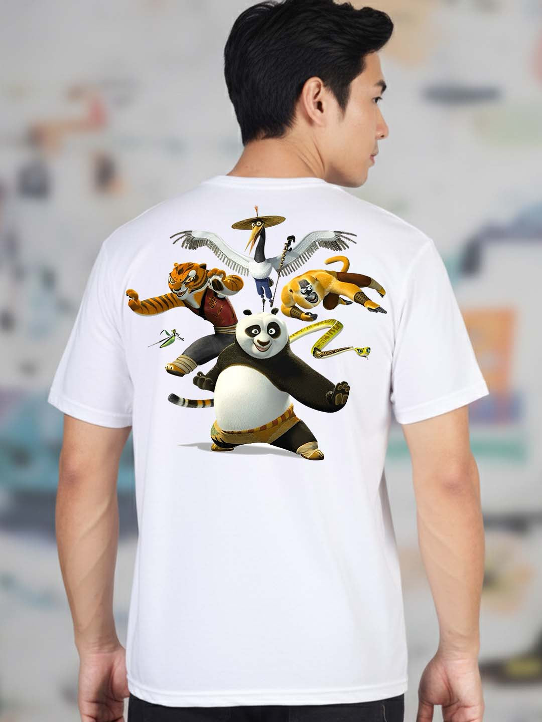 Buddha Jeans Round Neck Panda Design Printed T-shirts