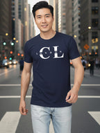 Carlton London Printed Round Neck T-Shirt.