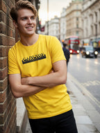 Carlton London Printed Round Neck T-Shirt.