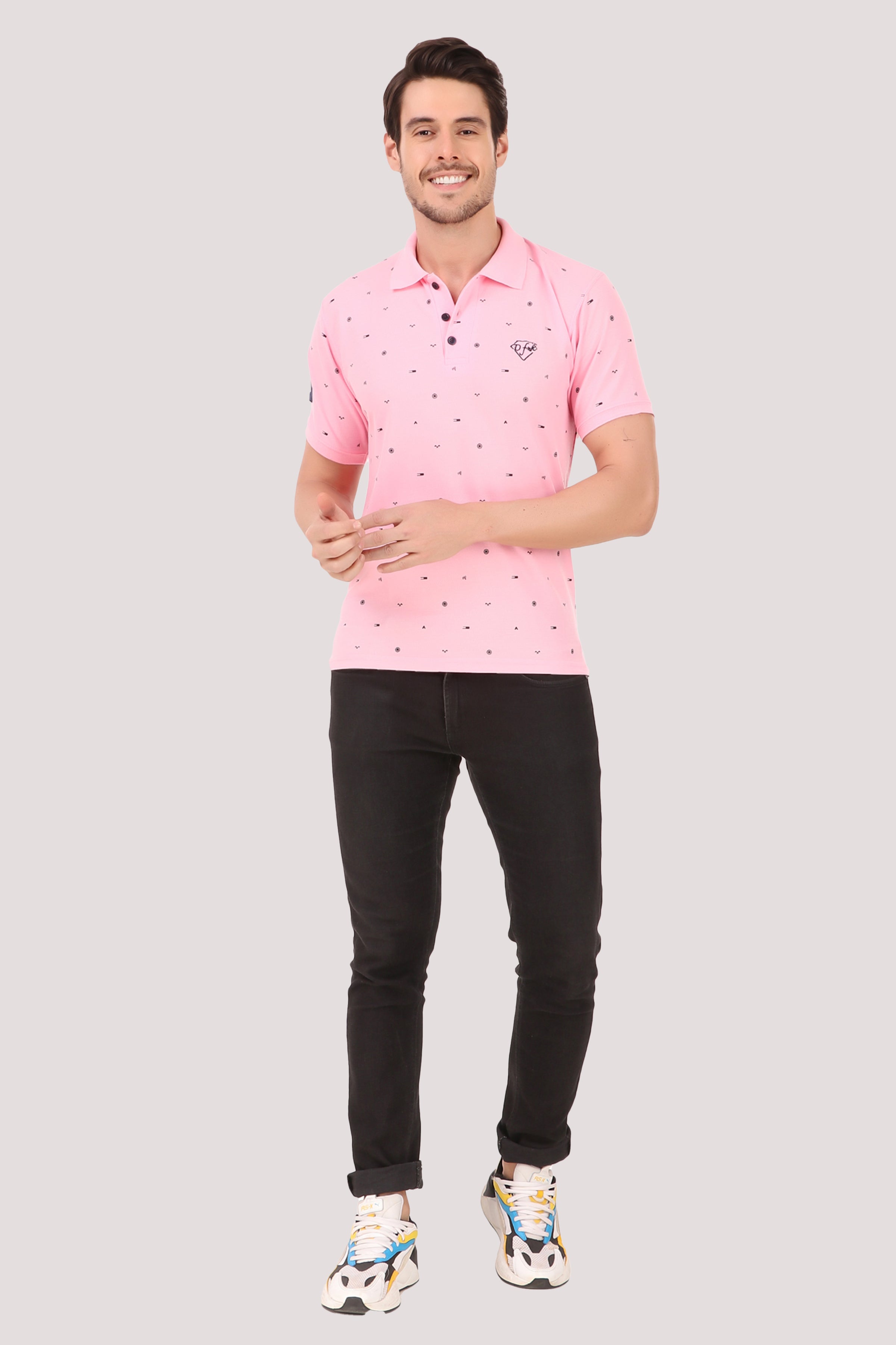 DFNK Printed Men's Polo T-shirt.