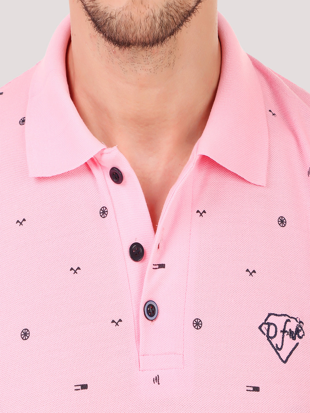 DFNK Printed Men's Polo T-shirt.