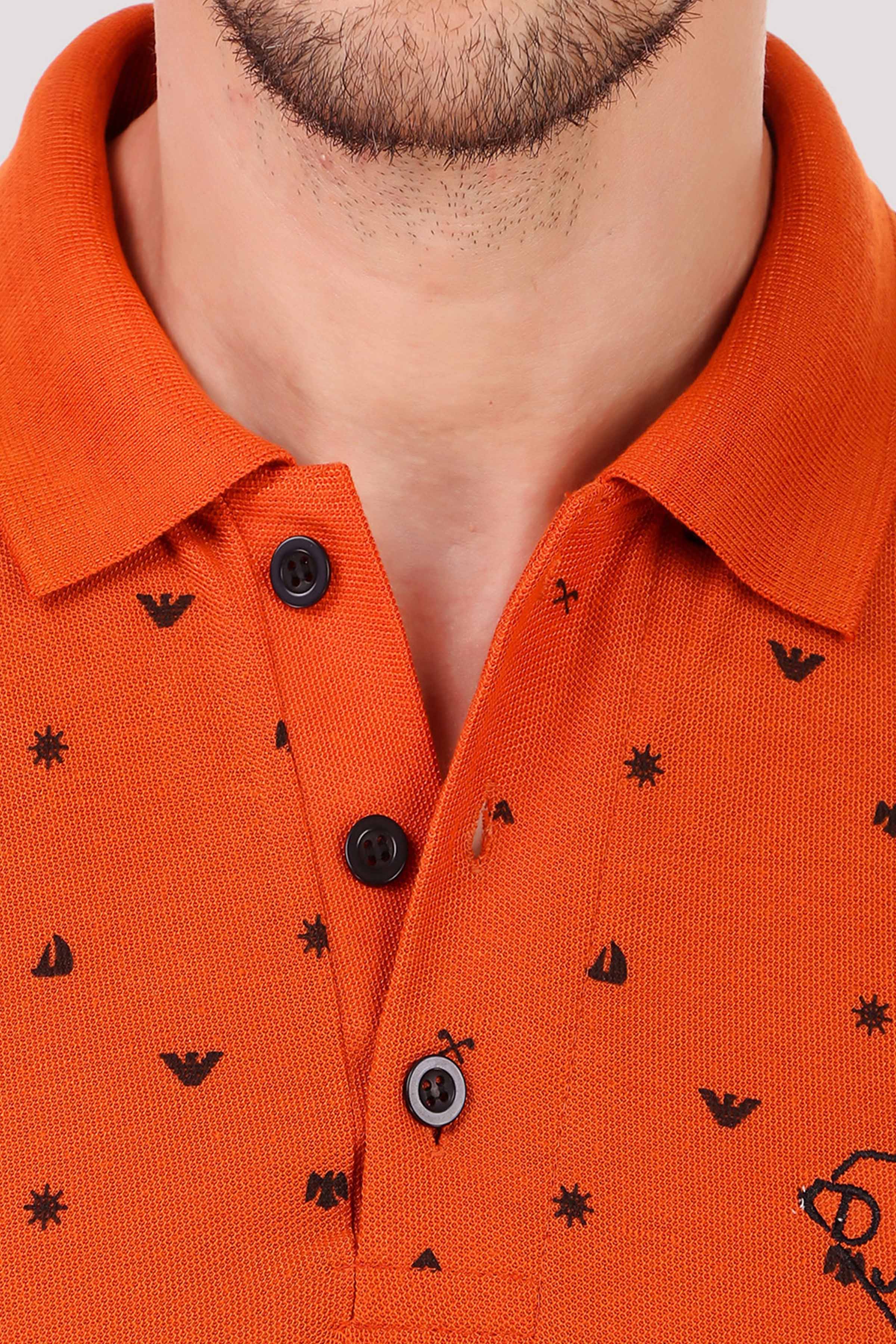 DFNK Printed Men's Polo T-shirt.