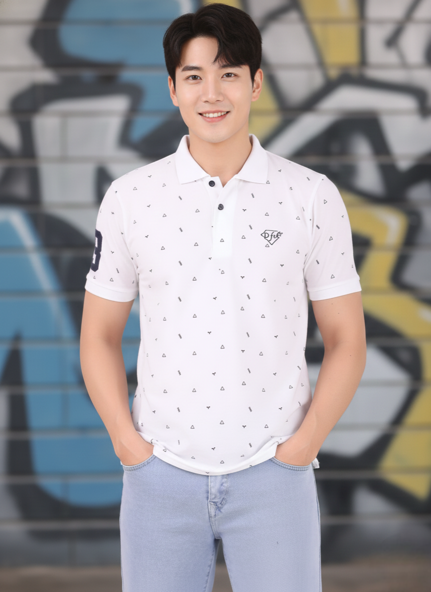 DFNK Printed Men's Polo T-shirt.