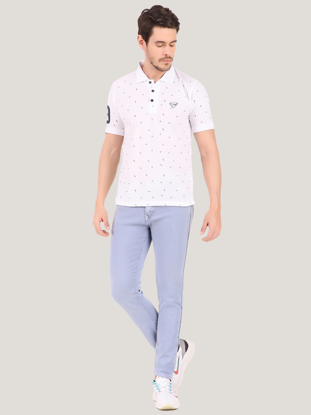 DFNK Printed Men's Polo T-shirt.