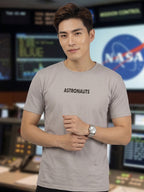 Greylongg Round Neck Nasa Astronauts Design  printed T-shirts