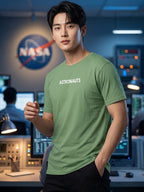 Greylongg Round Neck Nasa Astronauts Design  printed T-shirts