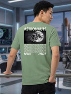Greylongg Round Neck Nasa Astronauts Design  printed T-shirts
