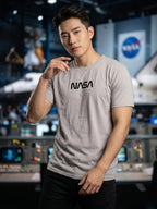 Greylongg Round Neck Nasa  Design  printed T-shirts