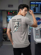Greylongg Round Neck Nasa  Design  printed T-shirts