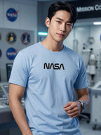 Greylongg Round Neck Nasa  Design  printed T-shirts