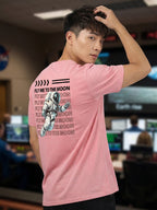 Greylongg Round Neck Nasa  Design  printed T-shirts