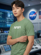 Greylongg Round Neck Nasa  Design  printed T-shirts