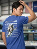 Greylongg Round Neck Nasa  Design  printed T-shirts