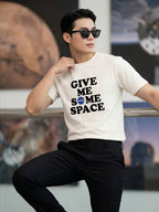 Greylongg Round Neck Nasa Space Design  printed T-shirts