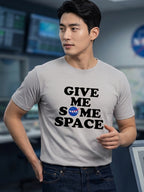 Greylongg Round Neck Nasa Space Design  printed T-shirts
