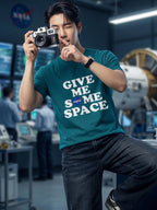 Greylongg Round Neck Nasa Space Design  printed T-shirts