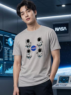 Greylongg Round Neck Nasa Design  printed T-shirts