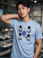 Greylongg Round Neck Nasa Design  printed T-shirts