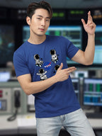 Greylongg Round Neck Nasa Design  printed T-shirts