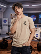 Greylongg Round Neck Nasa Design  printed T-shirts