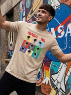 Greylongg Round Neck Nasa Design  printed T-shirts