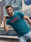 Greylongg Round Neck Nasa Design  printed T-shirts