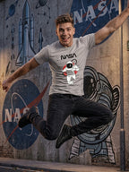 Greylongg Round Neck Nasa Design  printed T-shirts