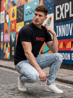 Greylongg Round Neck Nasa Design  printed T-shirts