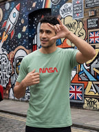 Greylongg Round Neck Nasa Design  printed T-shirts