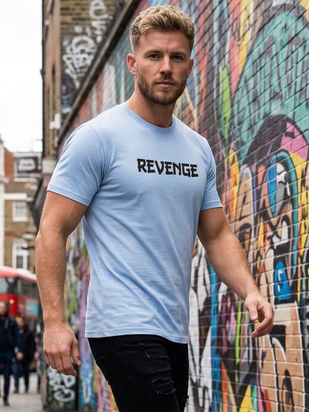 Greylongg Round Neck Revenge Design  printed T-shirts
