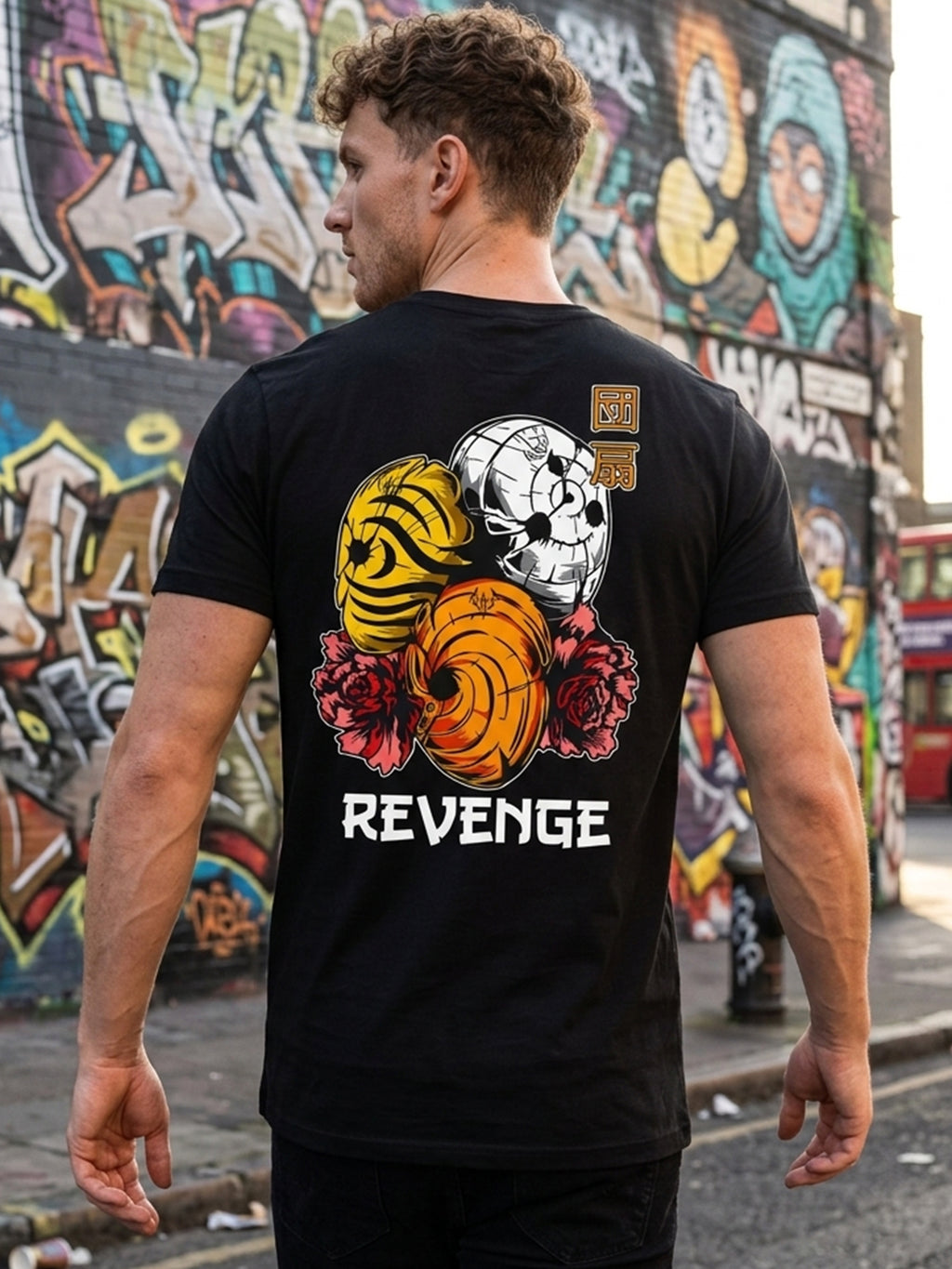Greylongg Round Neck Revenge Design  printed T-shirts